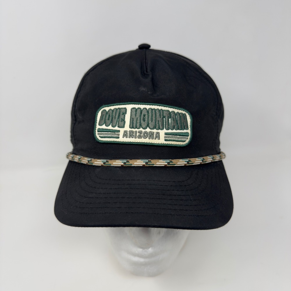 Dove Mountain Golf Club Arizona Black Rope Hat Snapback Performance‎ Cap Mens